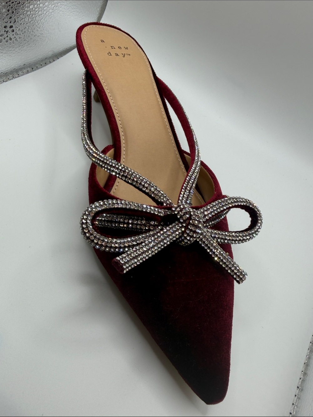 a new‎ day Gwen Burgundy Velvet Heels